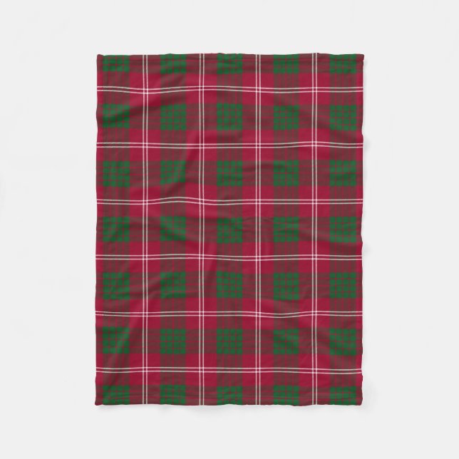Cobertor De Velo Xadrez escocesa Clan Crawford Tartan (Frente)