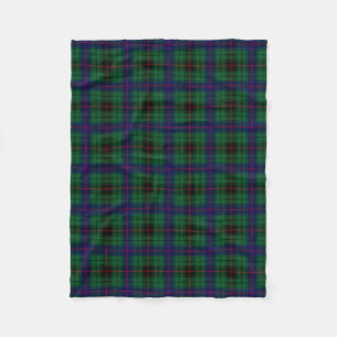Cobertor De Velo Xadrez Escocesa Clan Davidson Tartan