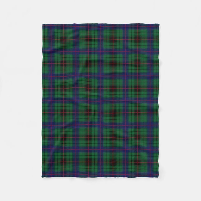 Cobertor De Velo Xadrez Escocesa Clan Davidson Tartan (Frente)