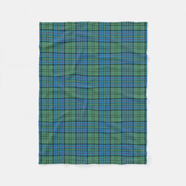 Cobertor De Velo Xadrez Escocesa Clan Lockhart Tartan (Frente)