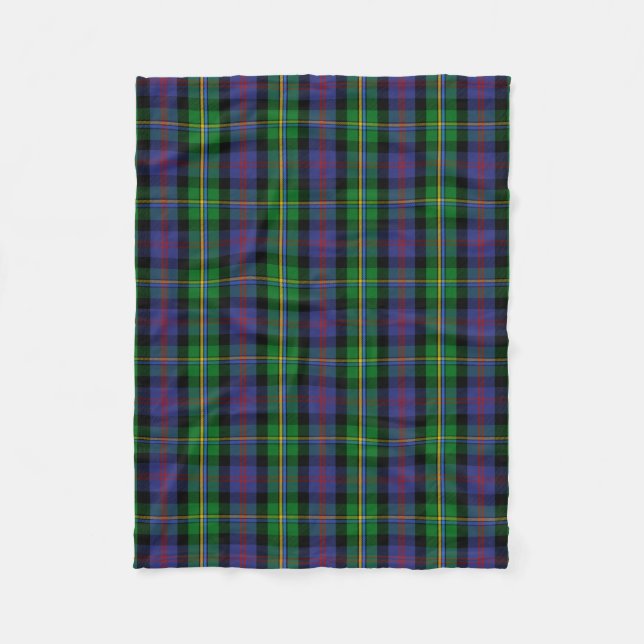 Cobertor De Velo Xadrez Escocesa Clan Malcolm Tartan (Frente)