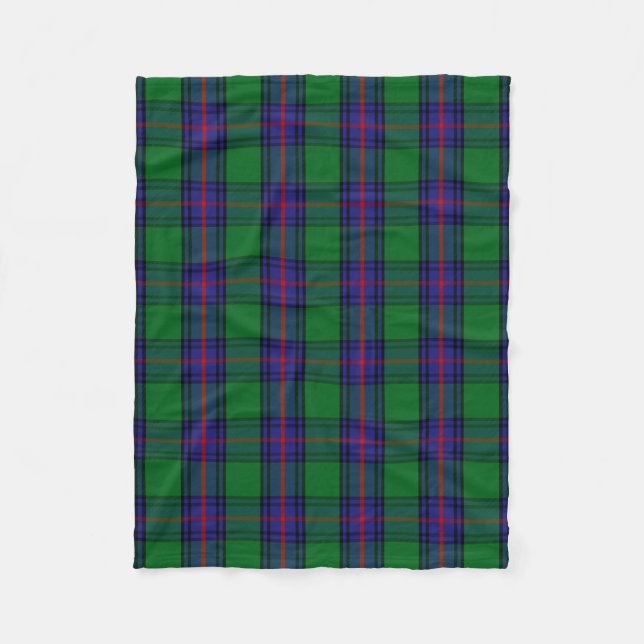 Cobertor De Velo Xadrez Escocesa Clan Shaw Tartan (Frente)