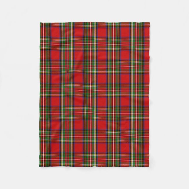 Cobertor De Velo Xadrez Escocesa Clan Stewart Tartan (Frente)