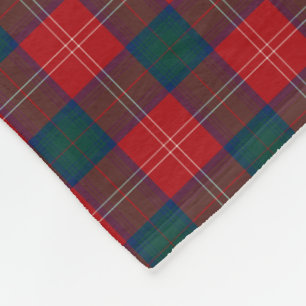 Cobertor De Velo Xadrez escocesa Vermelha e Verde do Clã Tartan