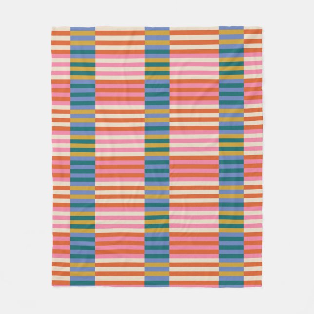 Cobertor De Velo Xadrez Festiva Moderna (Frente)