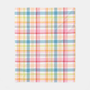 Cobertor De Velo Xadrez pastel brilhante multicolorido clã tartan