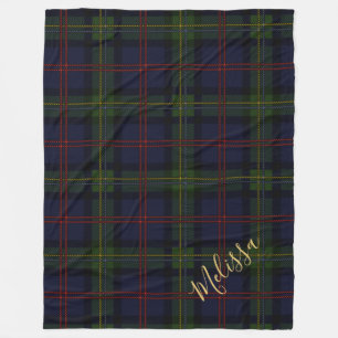 Cobertor De Velo Xadrez Personalizada Clan Malcolm Tartan
