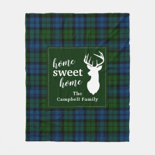 Cobertor De Velo Xadrez Personalizada Tartan Clan Campbell Militar