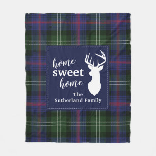 Cobertor De Velo Xadrez personalizada Tartan Clan Sutherland