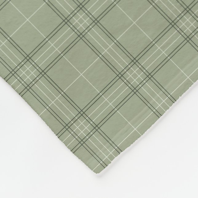 Cobertor De Velo Xadrez Pine Deer - tartan verde-sage. (Quina)