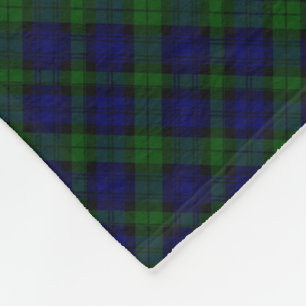 Cobertor De Velo Xadrez preta do verde azul do tartan do clã do