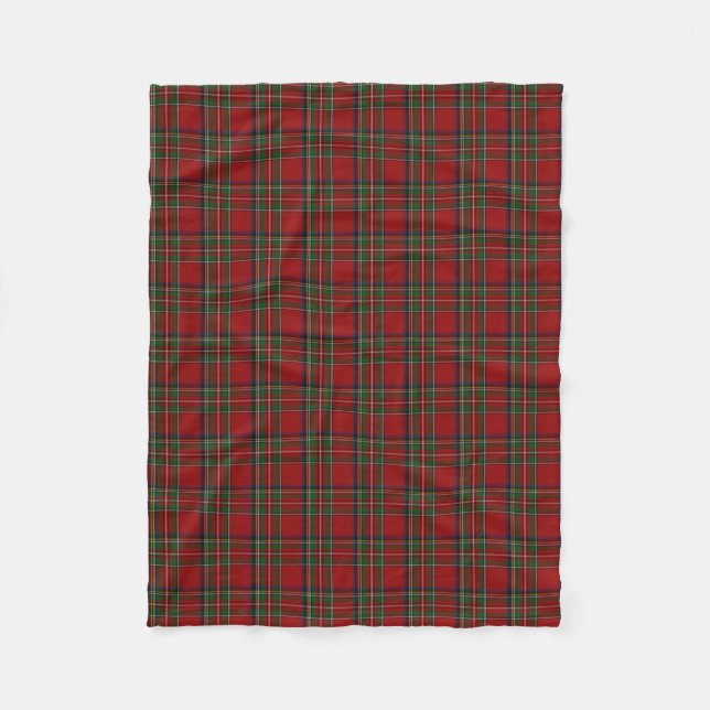 Cobertor De Velo Xadrez Real Stewart Fleece Blanket (Frente)