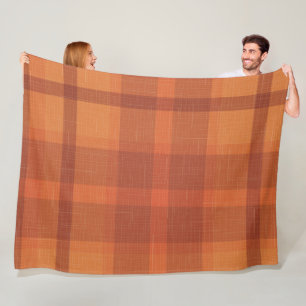 Cobertor De Velo Xadrez Rustic Orange Autumn Fall Tartan Wraping P