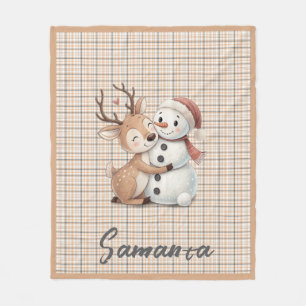 Cobertor De Velo Xadrez tartan renascimento laranja bege nome