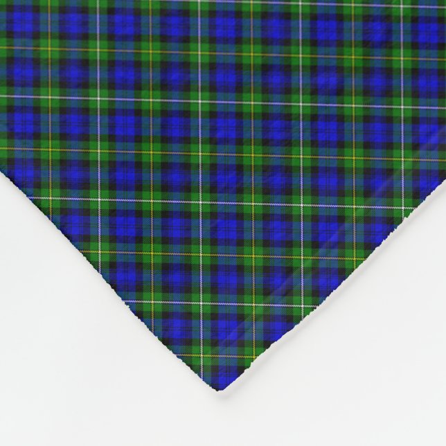 Cobertor De Velo Xadrez verde azul Campbell tartan (Quina)