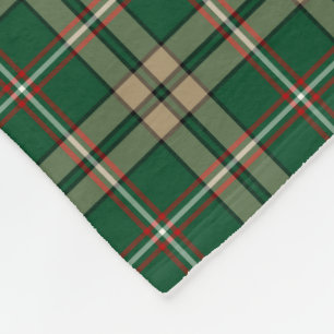 Cobertor De Velo Xadrez Verde e Tan O'Neill Tartan