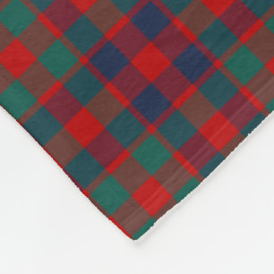 Cobertor De Velo Xadrez vermelha e azul McGowan Tartan