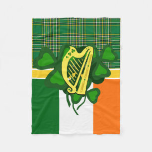 Cobertor De Velo Xamrock nacional irlandês/xadrez/bandeira nacional