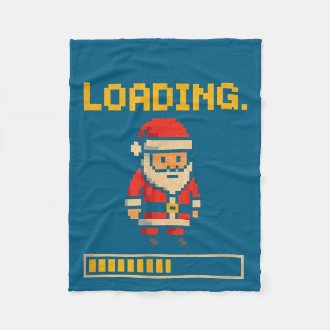 Cobertor De Velo Xel Santa Loading Retro Christmas Gamer Shirt  (Frente)