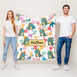 Cobertor De Velo Xenotarsourus Dinosaur Baby Kawaii