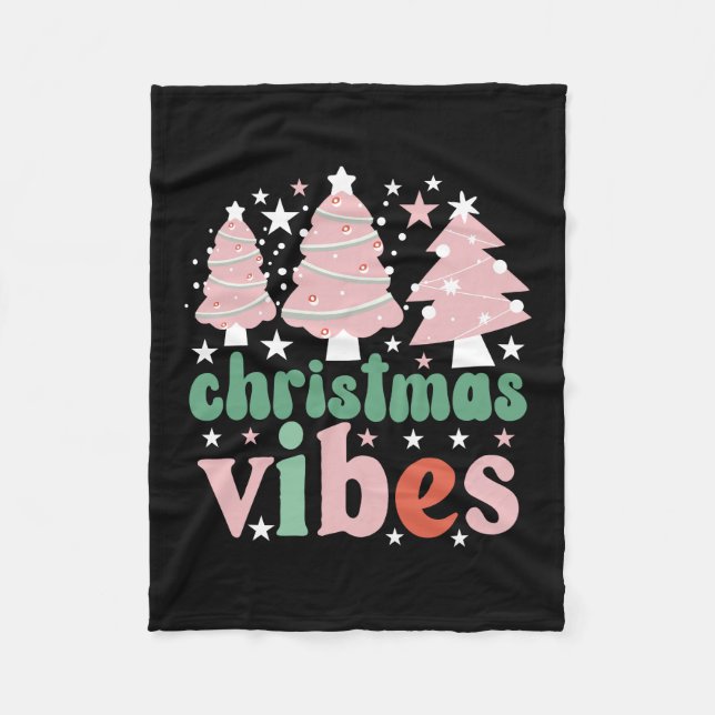 Cobertor De Velo Xmas Gift Vibes de Natal (Frente)