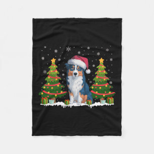 Cobertor De Velo Xmas lança Papais noeis de cães pastores australia