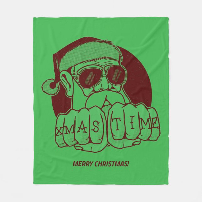 Cobertor De Velo Xmas Time Fleece Blanket (Frente)