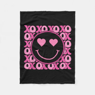 Cobertor De Velo Xo Rosa Sorriso Olhos Corações Pulverizadores Vale