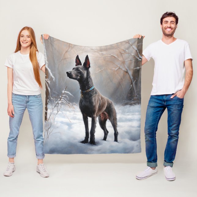 Cobertor De Velo Xoloitzcuintli Deixe Nevar Natal (In Situ)