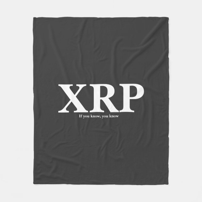 Cobertor De Velo XRP Se você sabe, você sabe (Frente)