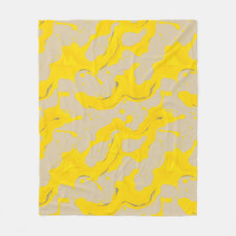 Cobertor De Velo Yellow Organic Abstract