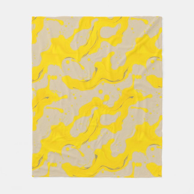 Cobertor De Velo Yellow Organic Abstract (Frente)