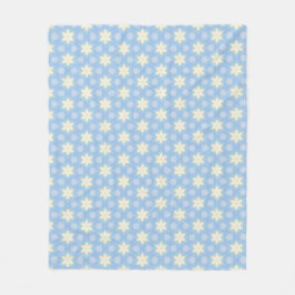 Cobertor De Velo Yellow stars on Pale blue blanket