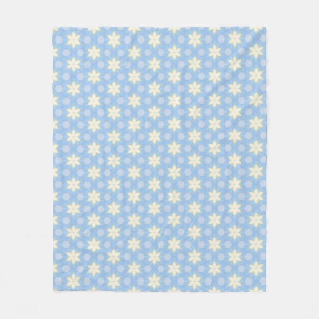 Cobertor De Velo Yellow stars on Pale blue blanket (Frente)