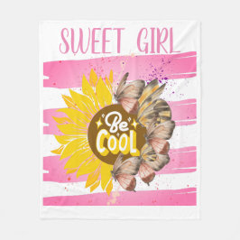 Cobertor De Velo Yellow Sunflower trendy vibrant color paper art