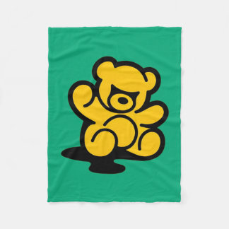 Cobertor De Velo Yellow Teddy Trouble
