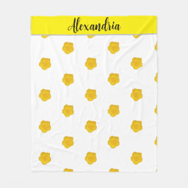 Cobertor De Velo Yellow Wildflower customizable  Photo Fleece blank