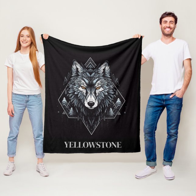 Cobertor De Velo Yellowstone Wolf Fleece Blanket (In Situ)