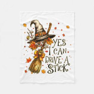 Cobertor De Velo Yes I Can Drive A Stick Fall Halloween Soky Witch 