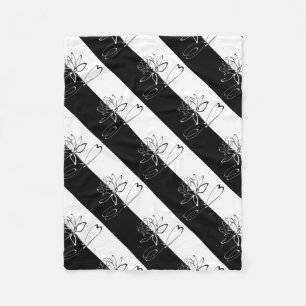 Cobertor De Velo Yin Yang Black White Lotus Blossom