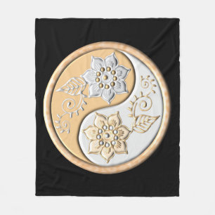 Cobertor De Velo Yin Yang de Ouro e Prata