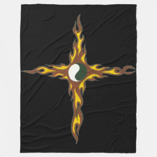 Cobertor De Velo Yin Yang Fire Cross
