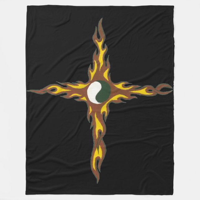 Cobertor De Velo Yin Yang Fire Cross (Frente)
