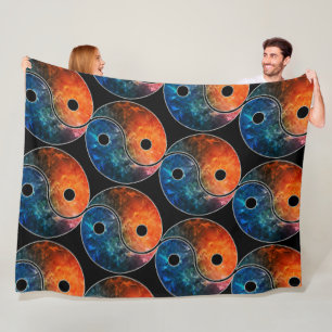 Cobertor De Velo Yin Yang ☯ Fleece Blanket