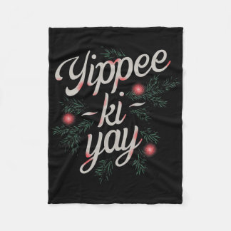 Cobertor De Velo Yippee Ki-yay Natal Divertido