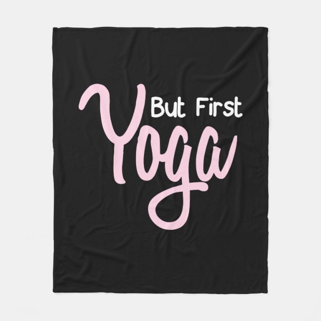 Cobertor De Velo Yoga Lover | But First Yoga (Frente)
