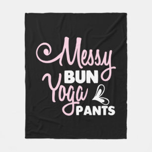 Cobertor De Velo Yoga Lover Calças de Yoga Messy Bun