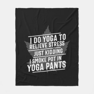 Cobertor De Velo Yoga Lover Eu Faço Ioga Para Aliviar O Estresse