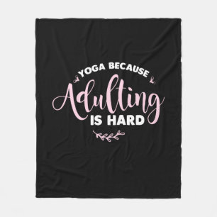 Cobertor De Velo Yoga Lover Ioga Porque A Adulção É Duro