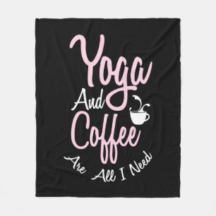 Cobertor De Velo Yoga Lover Yoga And Coffee Are All I Need
